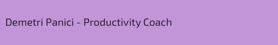 Demetri Panici - Productivity Coach